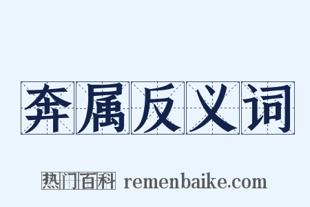 奔属反义词是什么意思的图片